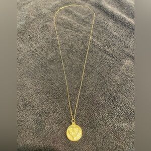 Silver necklace with heart & crystal pendant